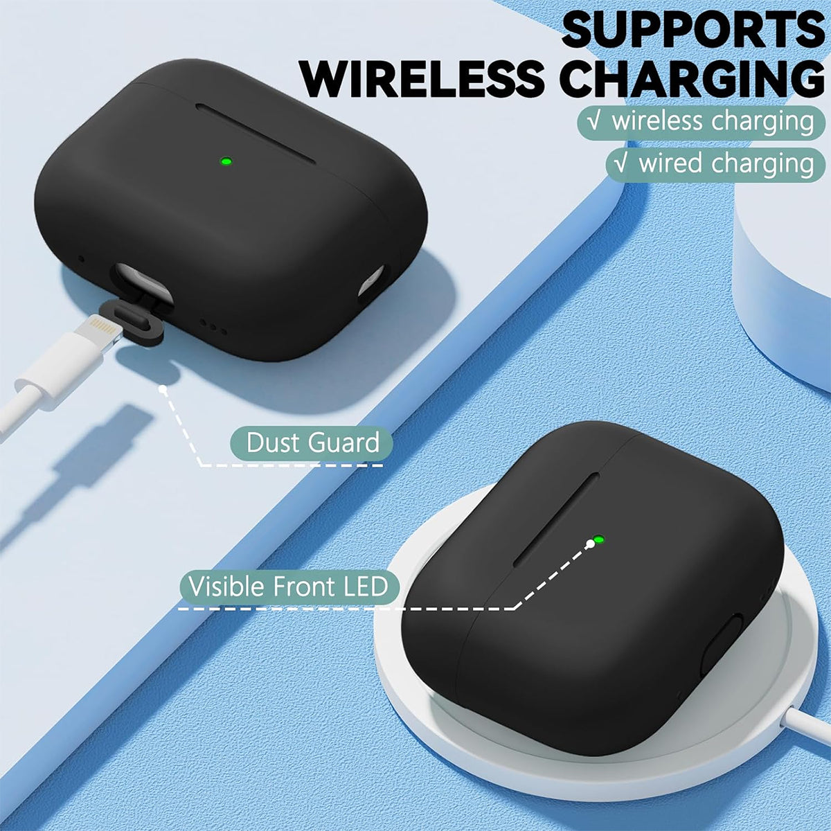 AirPods Pro Case Cover with Cleaner Kit Soft Silicone Protective Case