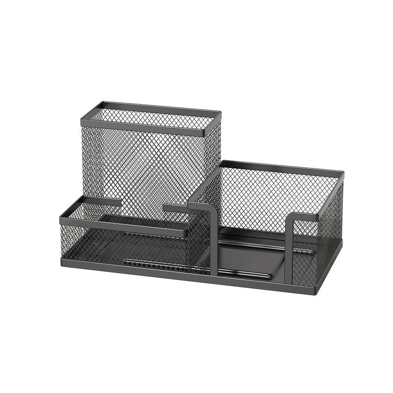 Mesh Desk Organizer Office Supplies Caddy with Pencil Holder and Storage Baskets