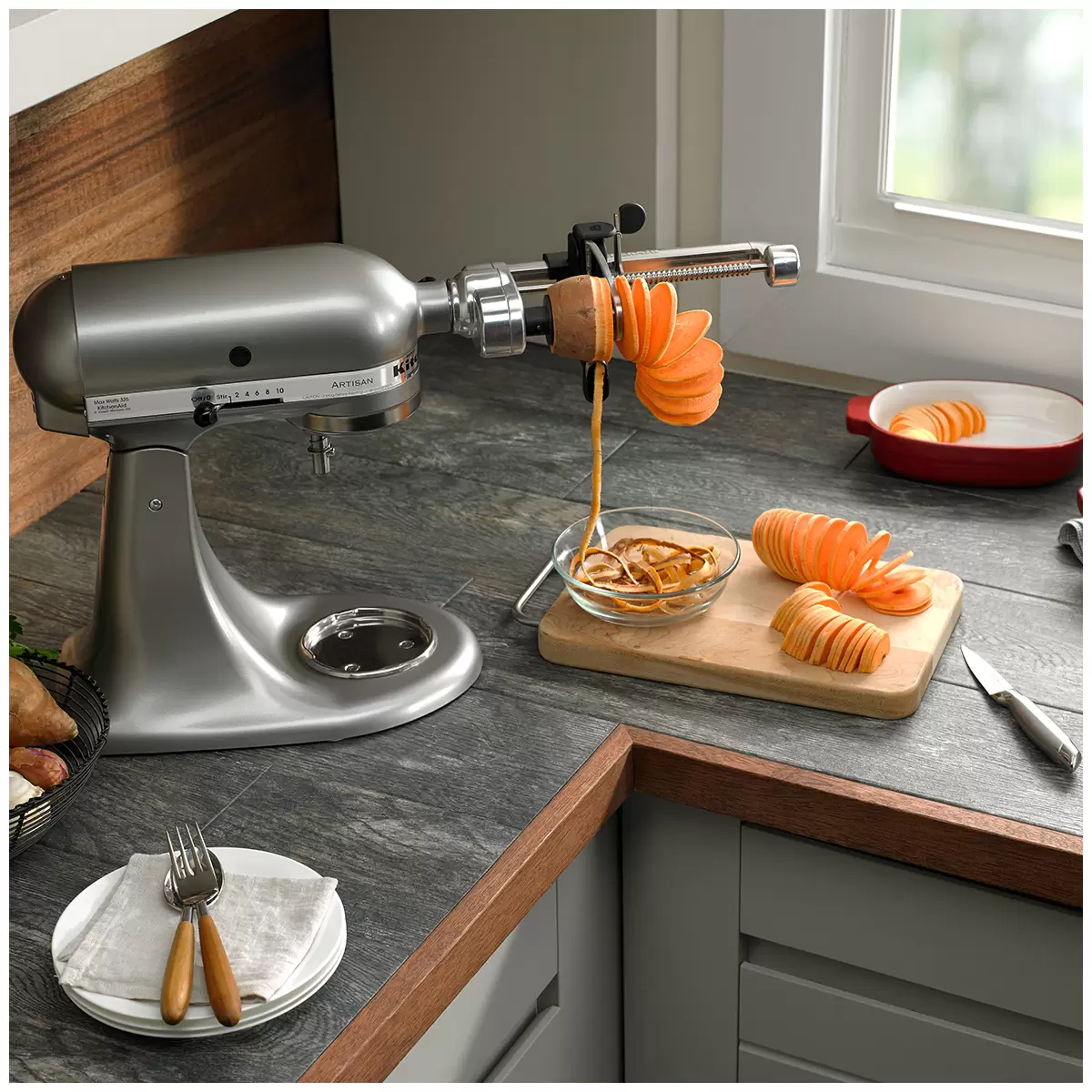 KitchenAid 7 Blade Spiraliser Plus With Peel Core And Slice Attachment Free Shipping