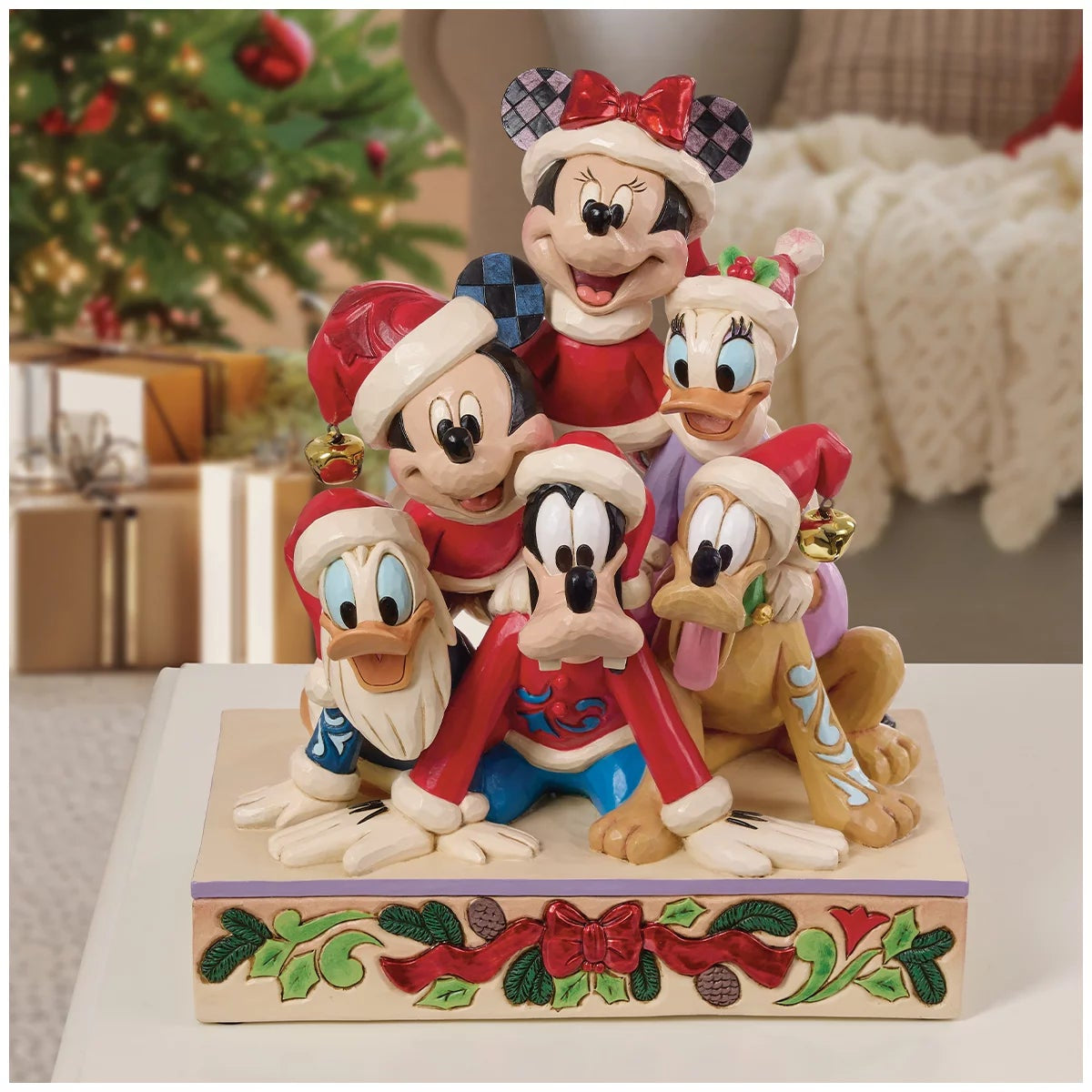 Jim Shore Disney Stacked Mickey & Friends Musical Christmas Decoration Figurine