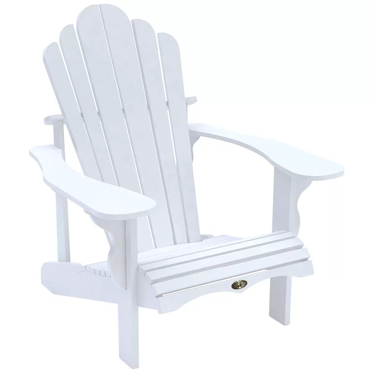 Adirondack Chair White HDPE Outdoor Patio Garden Lounge Chair Weather Resistant