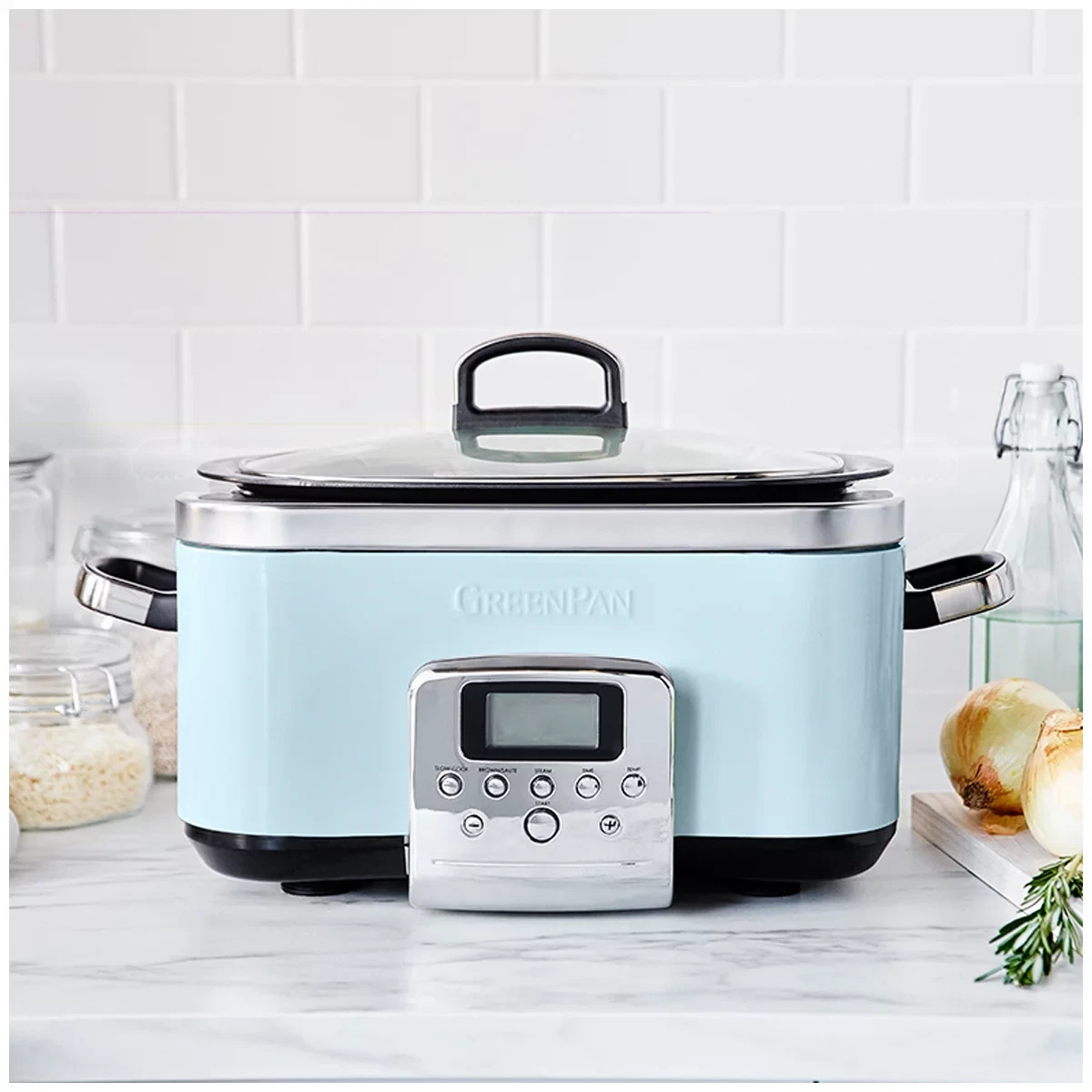 GreenPan 6L Slow Cooker CC005725-003 Blue Haze Home Kitchen Cookware Free Shipping