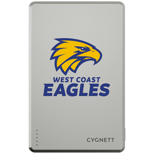Cygnett 5K Slim Mag Magnetic Wireless Power Bank 5000mAh West Coast Eagles