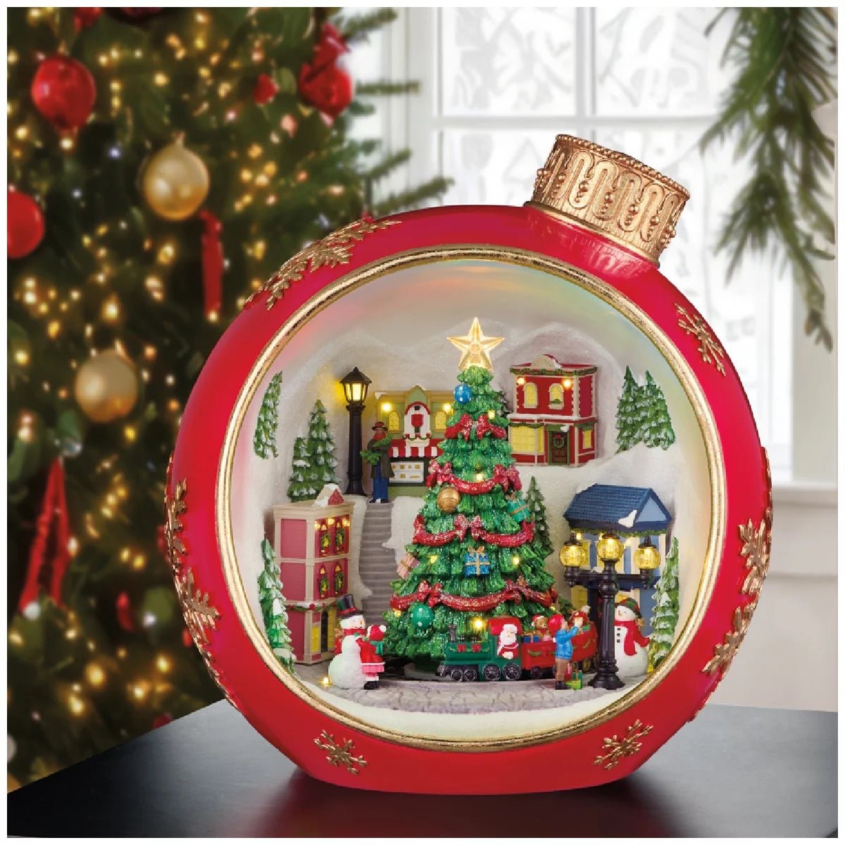 Winter Scene Large Christmas Ornament 388cm Animated Music Holiday Display