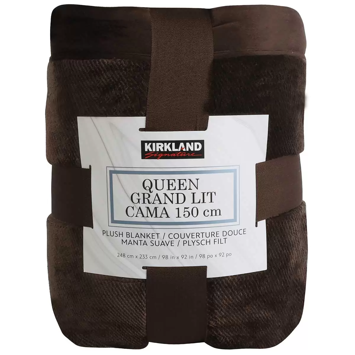 Kirkland Signature Plush Blanket Queen Bracken 248x233cm Soft Warm Oversized