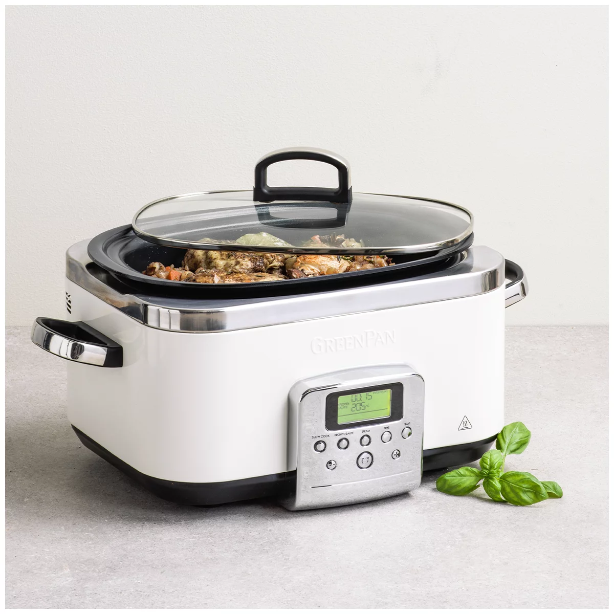 GreenPan Elite Cloud Cream Electric Slow Cooker 230V 2200W Home Kitchen Cookware Free shipping