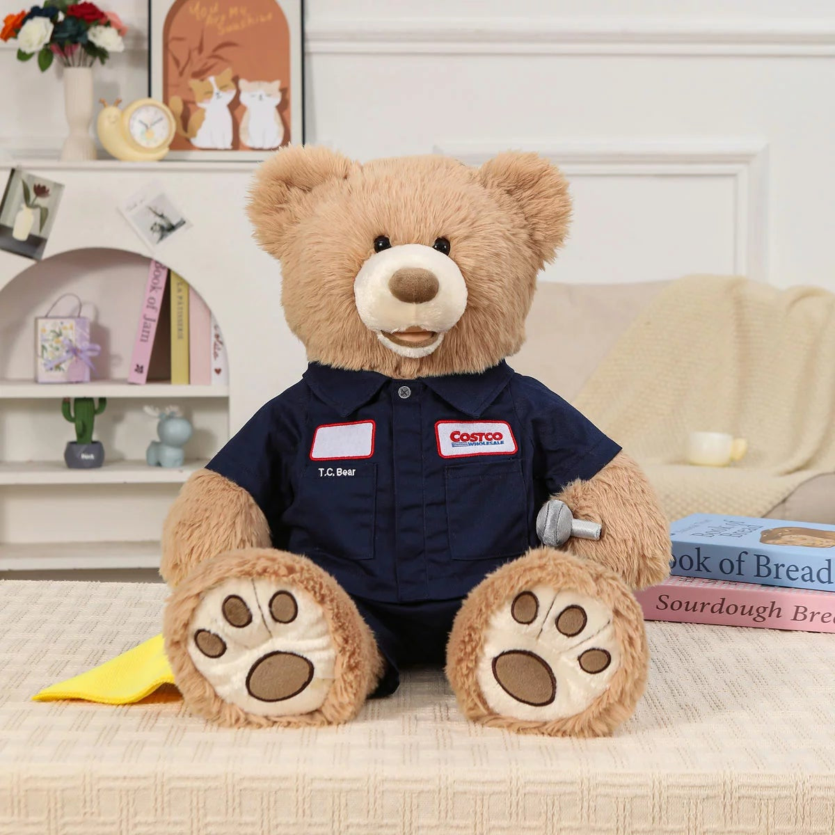 25 Inch Construction Teddy Bear Plush Soft Toy 63cm Cuddly Stuffed Animal Gift
