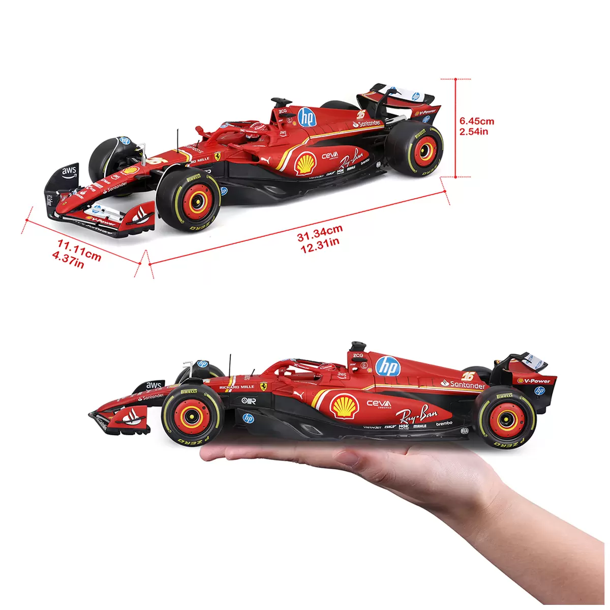 Maisto 1:18 Scale Formula 1 Diecast Cars Ferrari SF-24 2024 Charles Leclerc Free Shipping