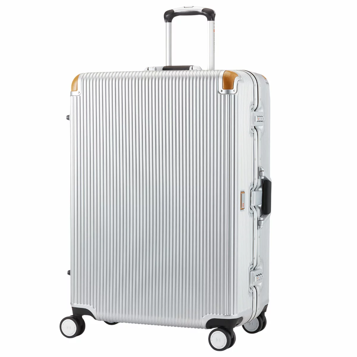 Swiss Military Premium Large Luggage 71cm Chrome Silver TSA Lock Hard Shell Suit