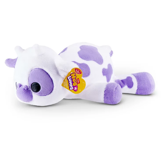 Hug-A-Lumps Large Weighted Plush 2kg Purple Cow Soft Cuddly Comfort Toy