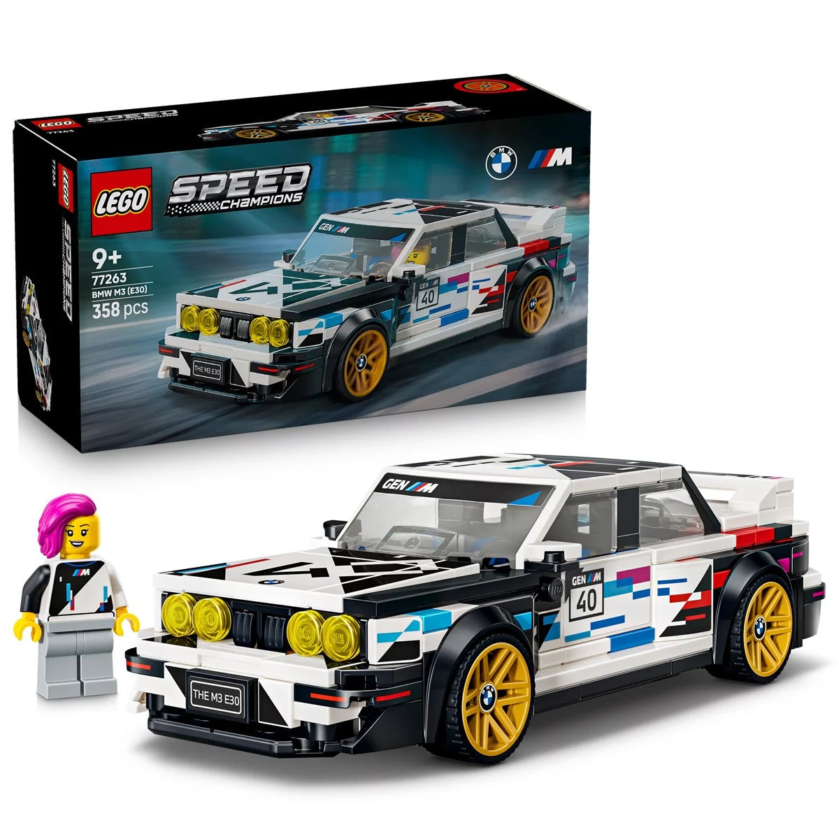 LEGO Speed Champions BMW M3 E30 77263 358pc Building Set Car Model 9+