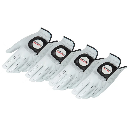 Kirkland Signature Golf Glove Medium Large Right Handed 4 Pack White Leather