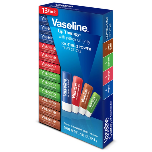 Vaseline Lip Therapy Stick 13 x 4.8g Moisturising Lip Balm Value Pack
