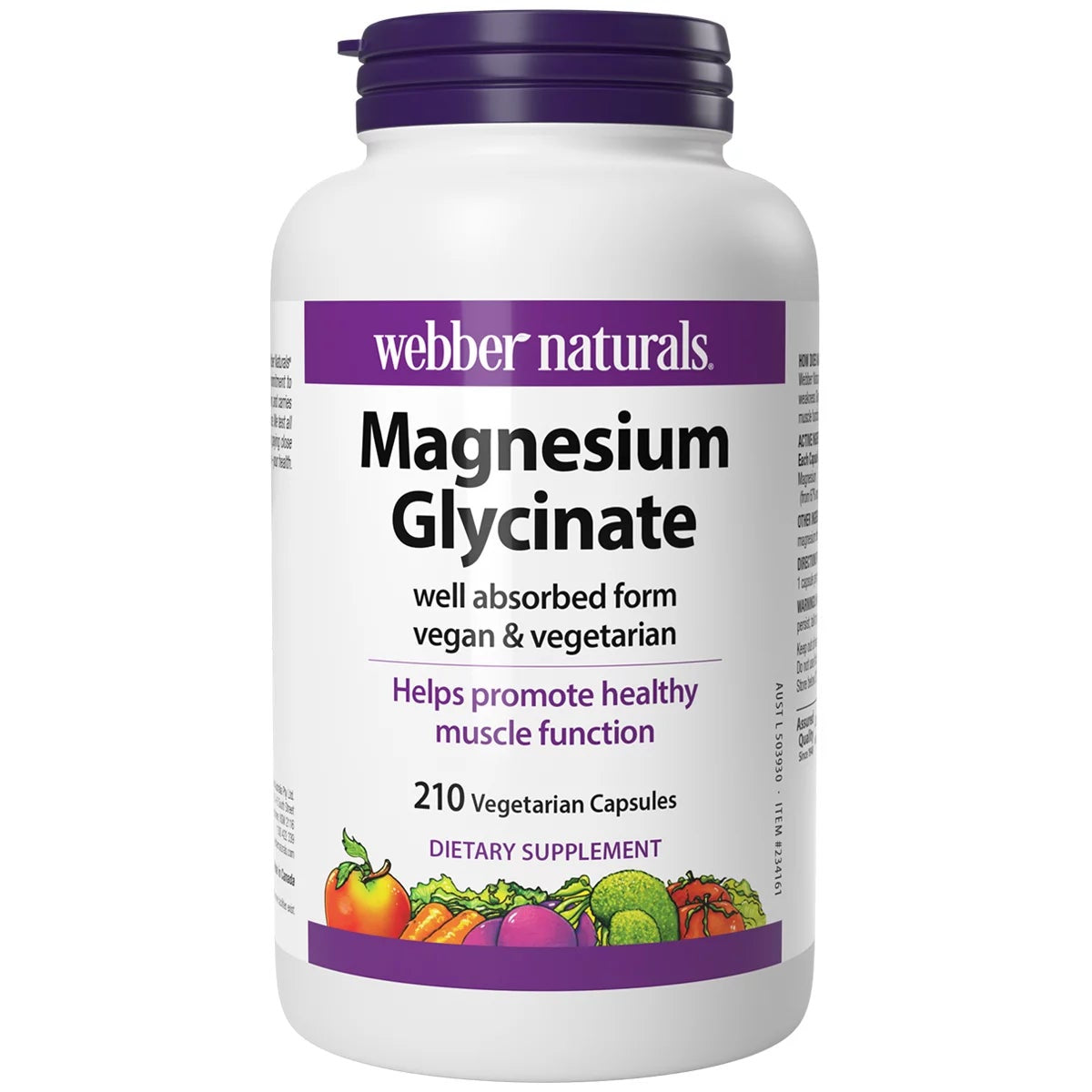 Webber Naturals Magnesium Glycinate 200mg 210 Tablets Daily Mineral Supplement
