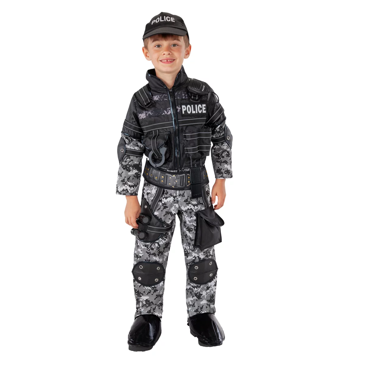 Teetot Adventure Factory Police Team Costume Kids Size 3-4 Dress Up
