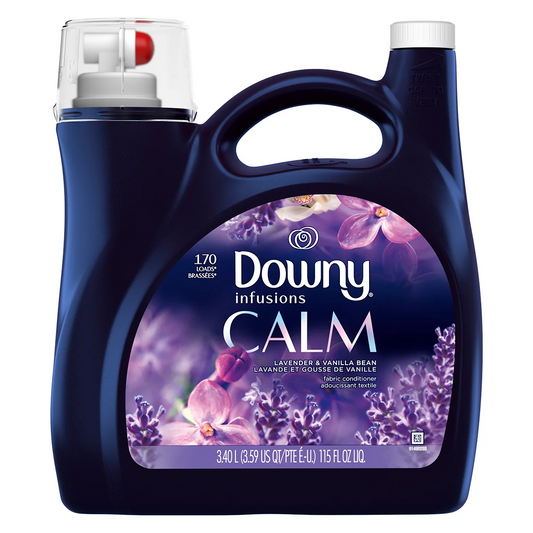Downy Infusions Calm 3.4L Fabric Softener Lavender Vanilla Bean 170 Loads