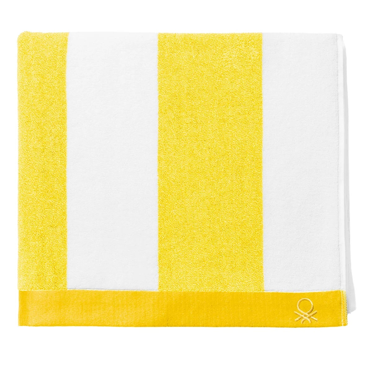 Benetton Yellow Soft & Absorbent Pool Beach Towel 90x160cm 100% Cotton 450GSM