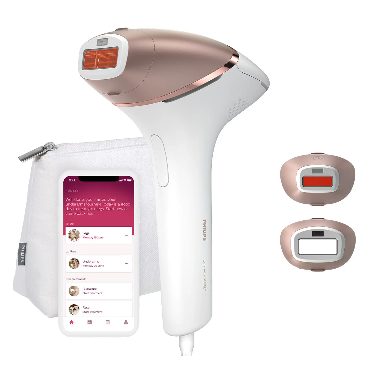 Philips Lumea IPL Hair Removal Device SmartSkin Sensor 2 Attachments