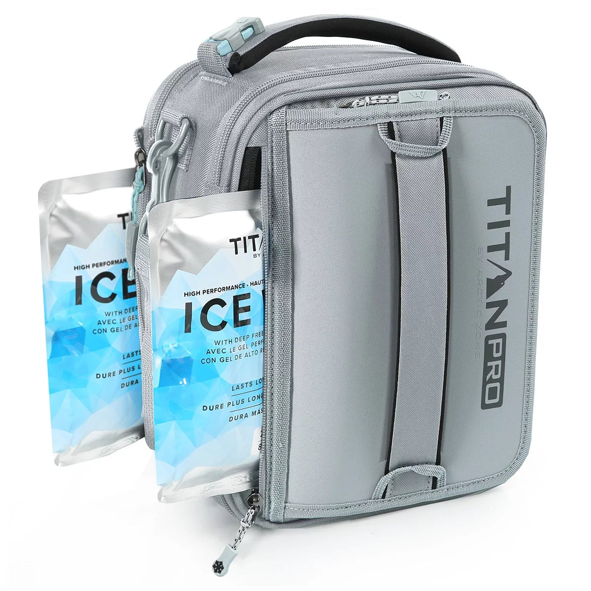 Titan PRO Expandable Insulated Lunch Bag Quarry 8L with 2 Ice Walls Bento Box