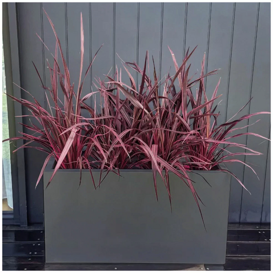 Greenlife Designer Planter Box 900x400x500mm Charcoal Steel Garden Planter