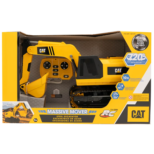 CAT Steel Excavator Heavy Duty Construction Toy Vehicle Kids 3+ Yellow