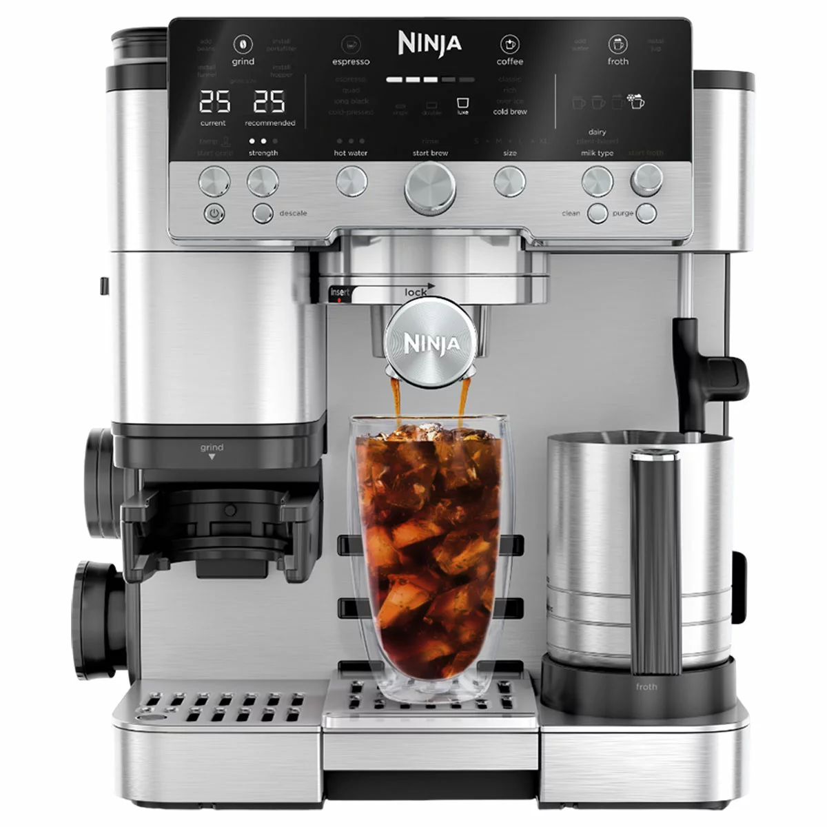 Ninja Luxe Cafe Espresso Machine ES601ANZ 3-in-1 Coffee Maker Grinder Frother