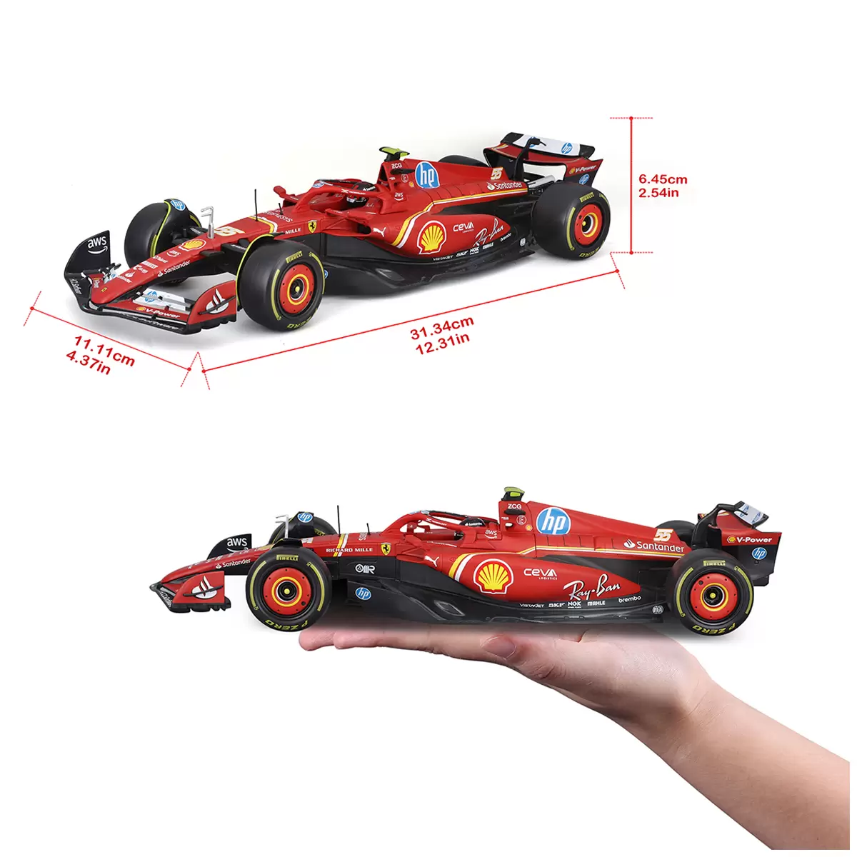 Maisto 1:18 Scale Formula 1 Diecast Cars Ferrari SF-24 2024 Carlos Sainz Free Shipping