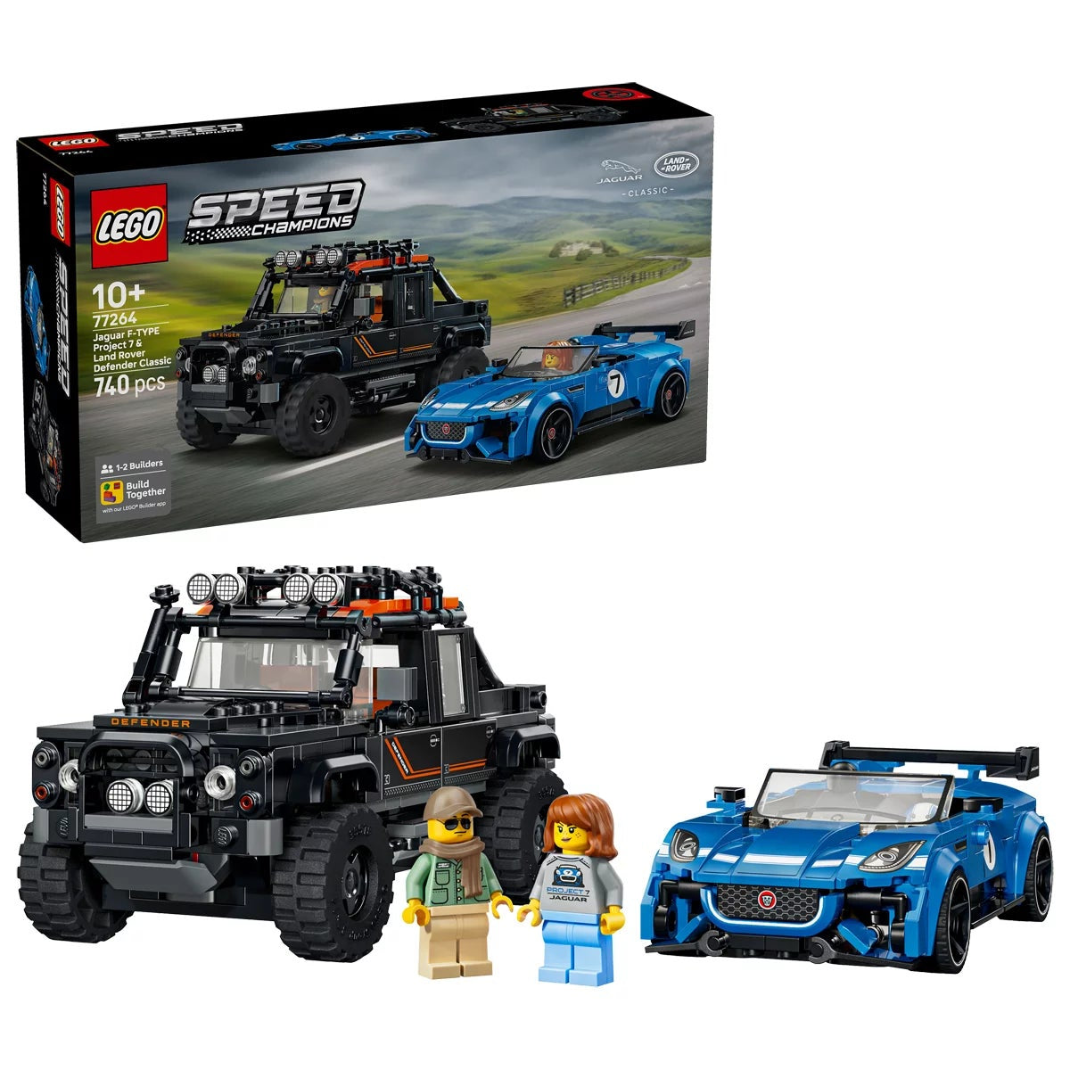 LEGO Speed Champions Jaguar Project 7 Land Rover Defender 77264 740 Pieces