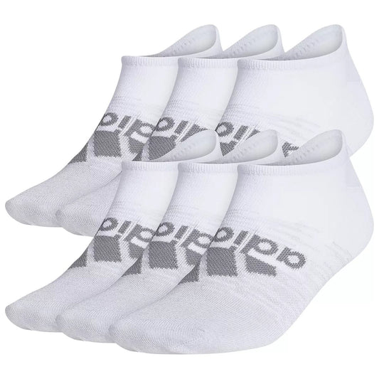 Adidas Womens No Show Socks White 6 Pairs Pack  Low Cut Sports Socks
