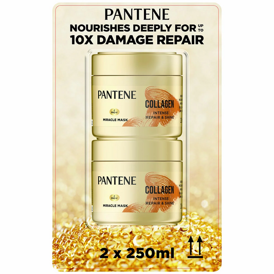 Pantene Collagen Repair & Shine Hair Mask 2 Pack Deep Nourishing Treatment