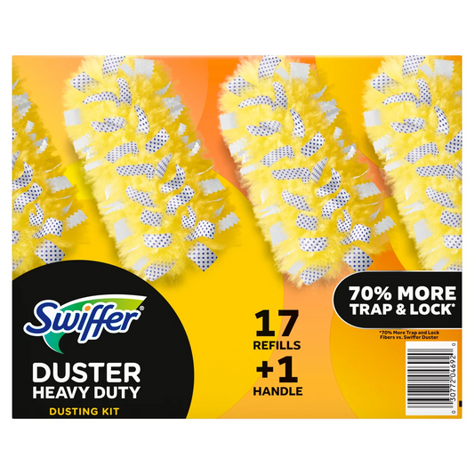 Swiffer Heavy Duty Duster Starter Kit 17 Refills 360° Dust Trap Cleaning System