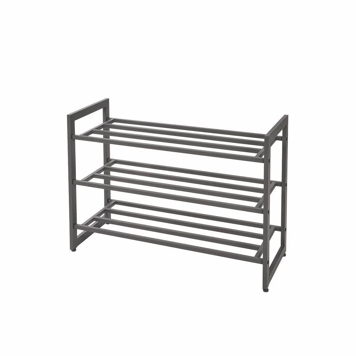 Neatfreak Heavy Duty 3 Tier Shoe Rack Stackable Metal Charcoal Grey