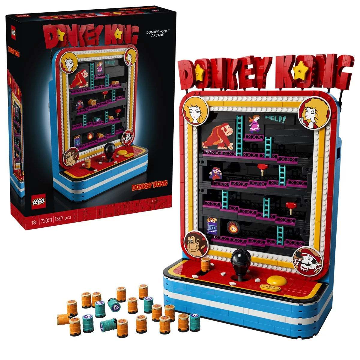 LEGO Super Mario Donkey Kong Arcade 72051 1367 Piece Building Set 18+