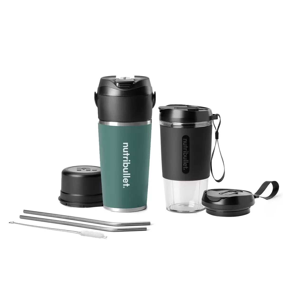 NutriBullet Flip Portable Blender Club Pack 590ml Green Stainless Steel USB-C