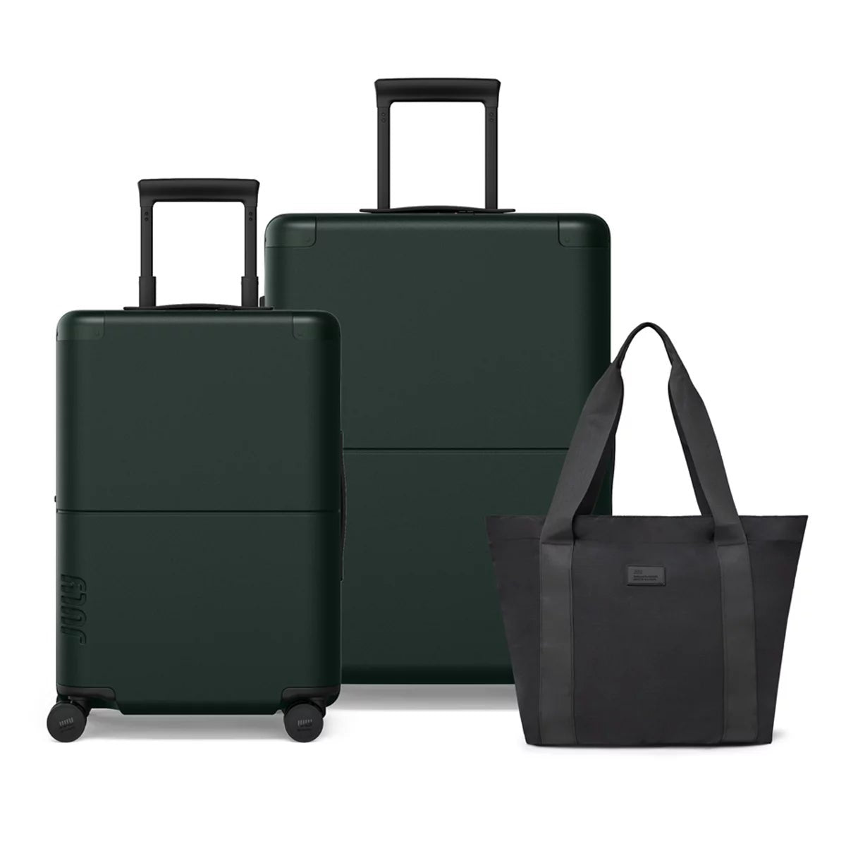 JULY Jetsetter Luggage Set 3 Piece Forest Green Premium Travel Suitcases
