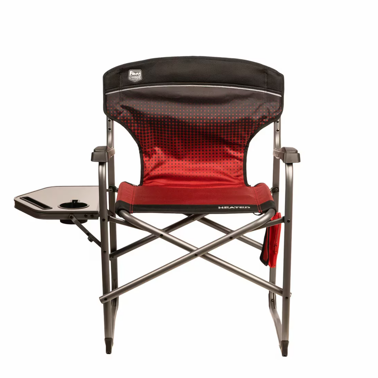 Timber Ridge Heated Lightweight & Foldable Director's Chair With Side Table