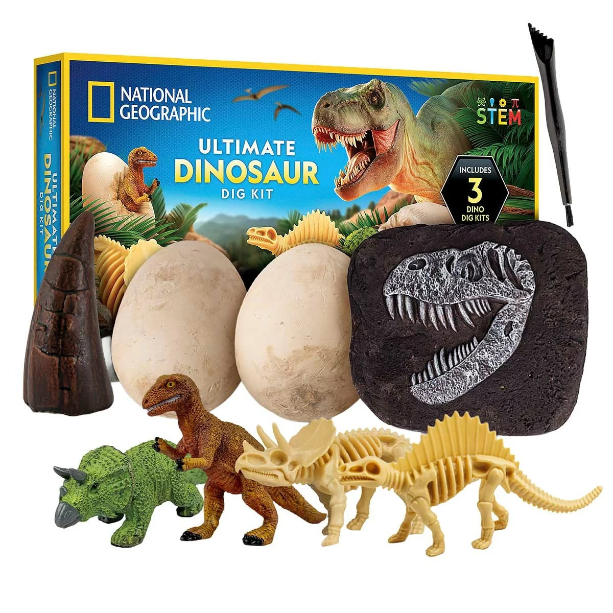 National Geographic Ultimate Dino Dig Kit T Rex Tooth Skeleton STEM Toy Kids