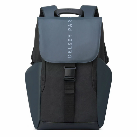 Delsey Securflap Backpack Black W/ Padded Laptop Compartment 45 x 31 x 14 cm