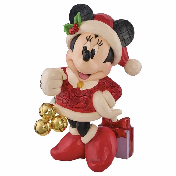 Jim Shore Traditions Minnie Mouse Santa Statue 43.18cm Christmas Holiday Decor