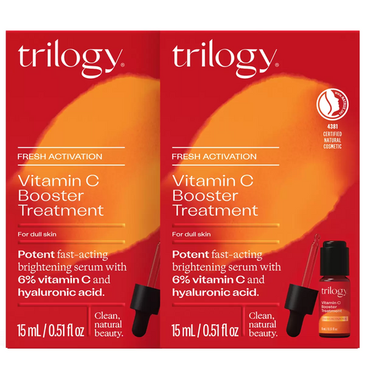 Trilogy Vitamin C Booster Treatment Serum 2 x 15ml Brightening Hyaluronic