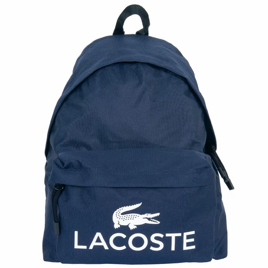 Lacoste Big Logo Navy Backpack Premium Unisex Laptop Travel School Bag Durable