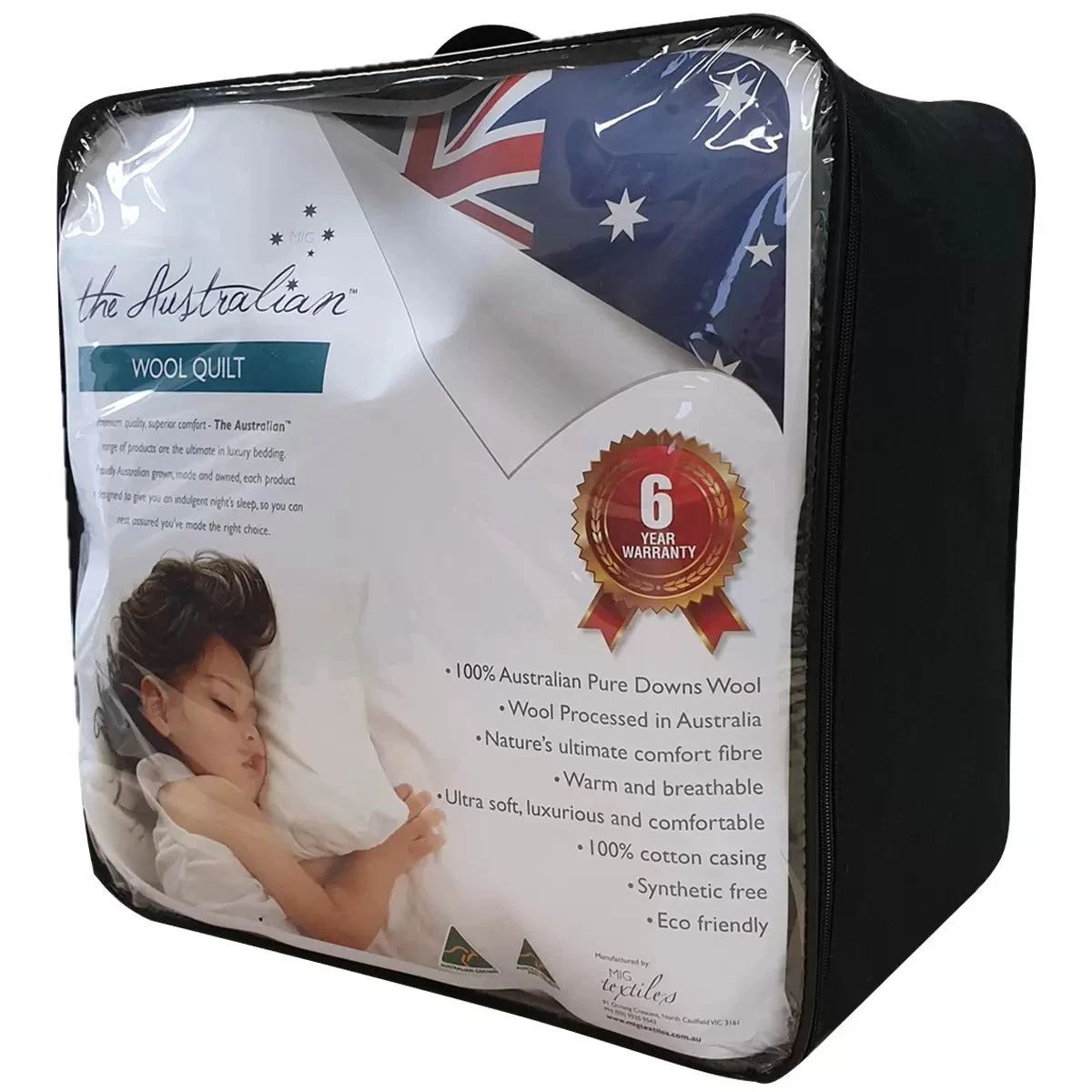Australian Wool Quilt Super King 500GSM Made in Australia Premium Bedding