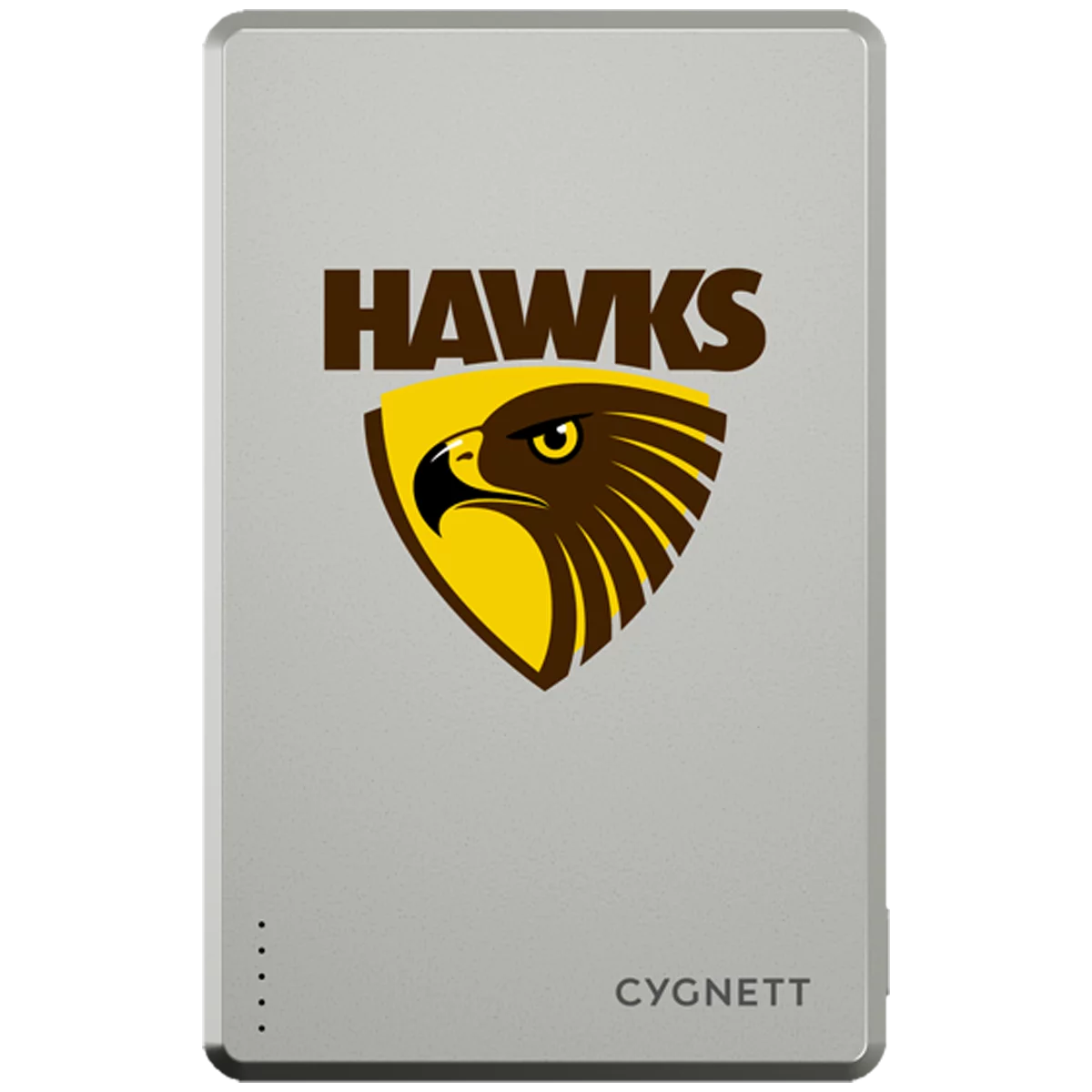 Cygnett 5K Slim Mag Power Bank Hawthorn Hawks Magnetic Wireless Charger