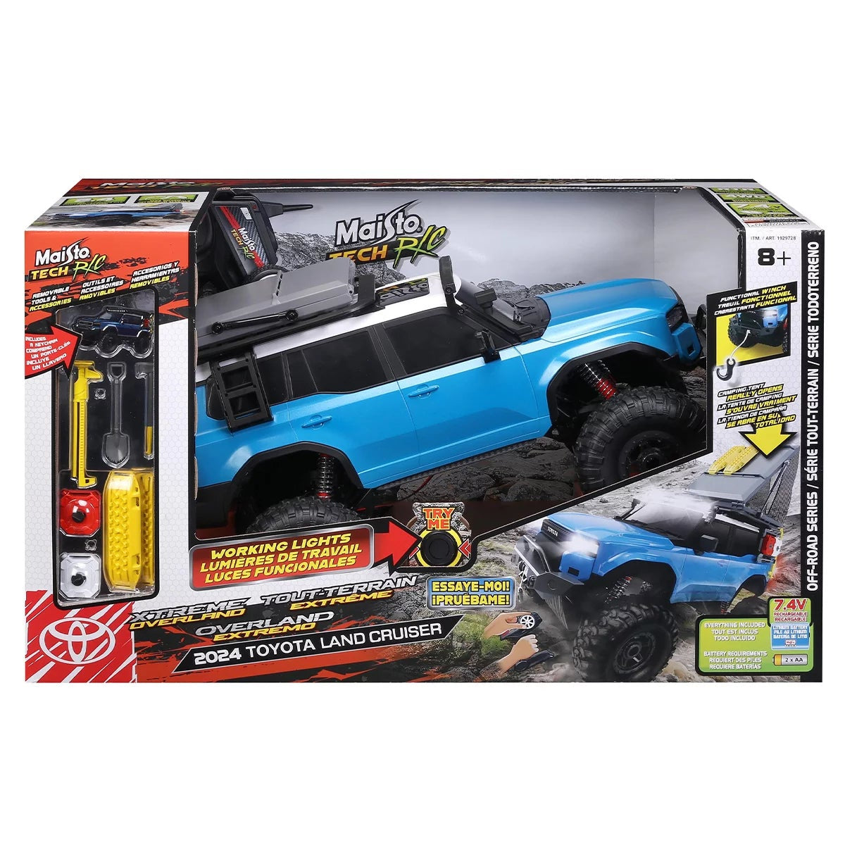 Maisto Tech Toyota Land Cruiser Xtreme Overland RC 4WD Blue Remote Car