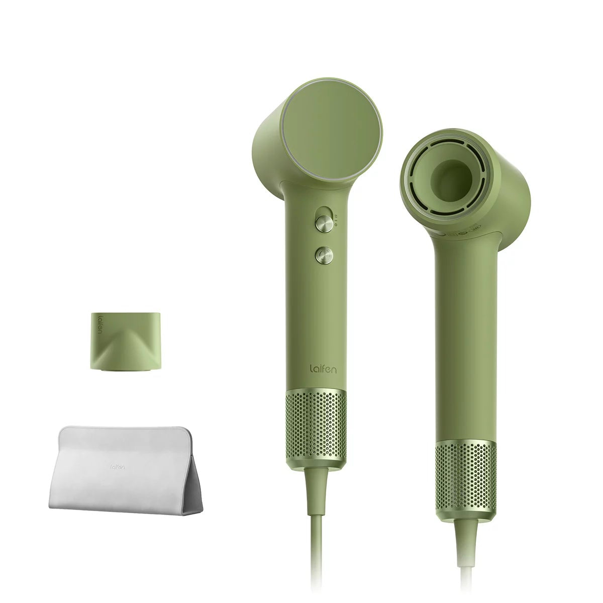 Laifen Mini High Speed Hair Dryer Green 110000 RPM Ionic 299g Travel Compact