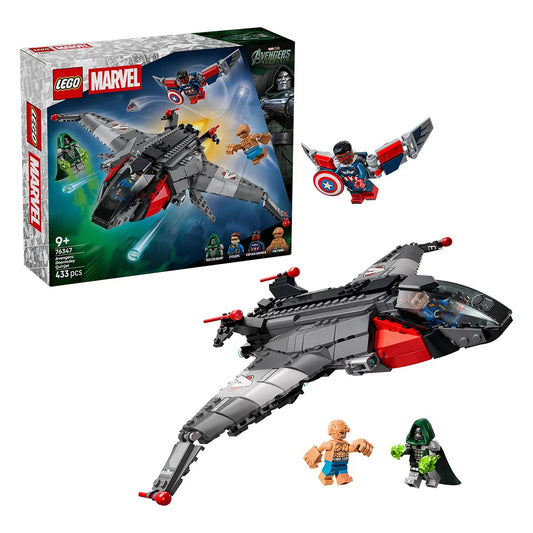 LEGO Marvel Avengers Doomsday Quinjet 76347 Building Set 433 Pieces 4 Minifigure