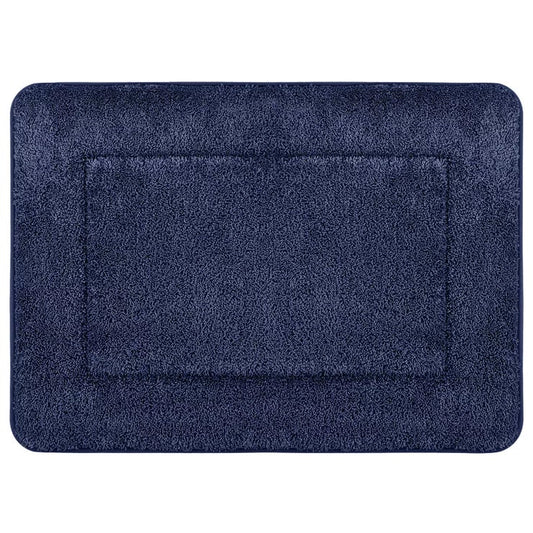 French Connection Memory Foam Bath Mat 2 Piece Set Blue Depths Soft Cushioned