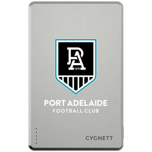 Cygnett 5K Slim Mag Power Bank Port Adelaide Power Magnetic Wireless Charger