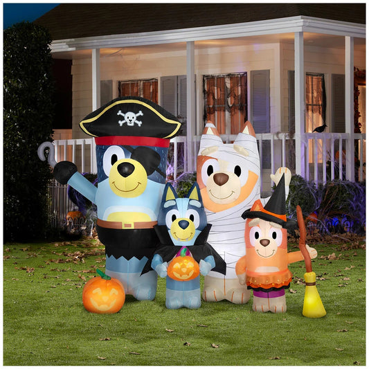 Gemmy Bluey Family Halloween Inflatable 198cm LED Outdoor Decoration