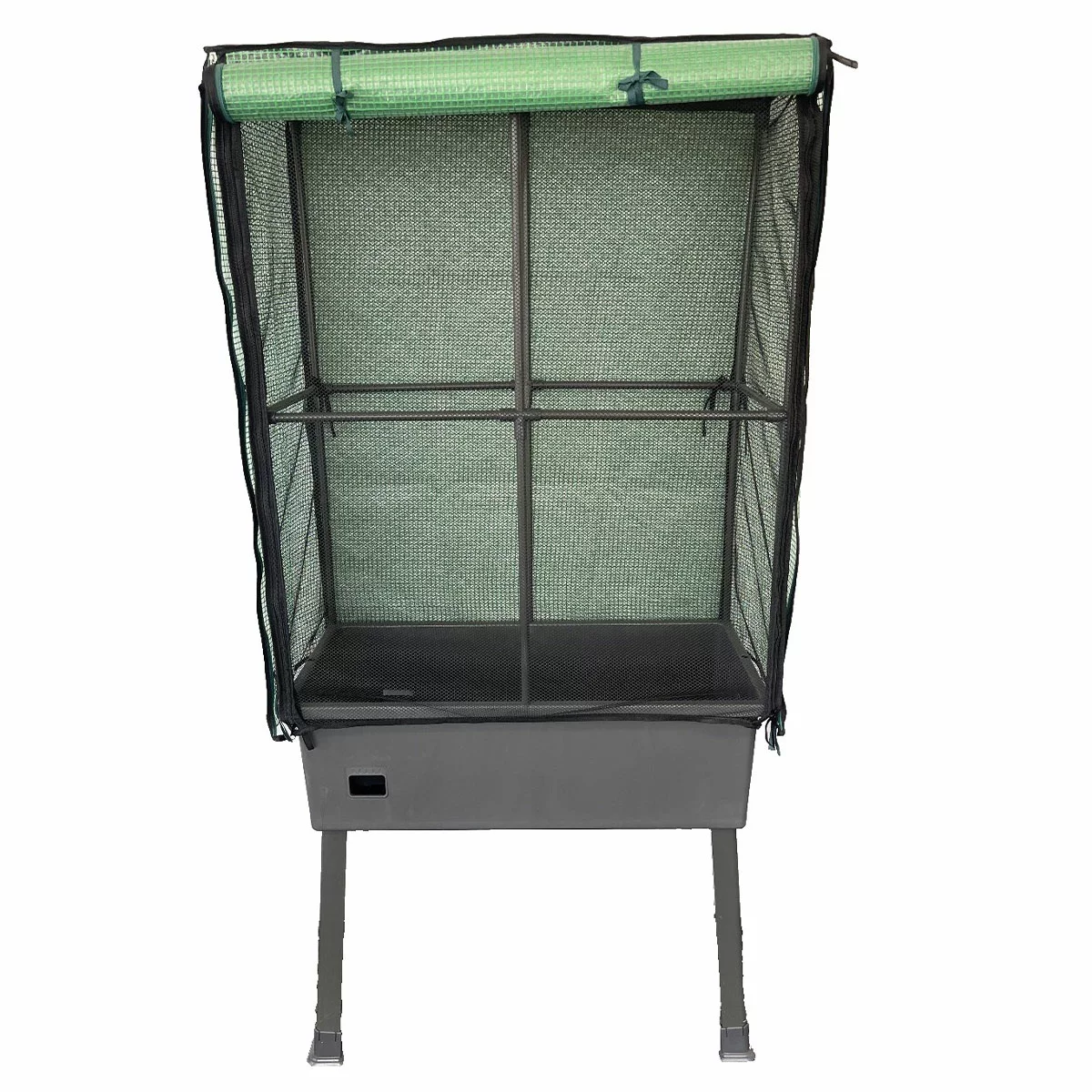 Greenlife Mobile Garden Planter Box With Leg Kit Greenhouse Netting Cover